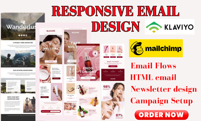 Gig Preview - Design responsive email klaviyo flows newsletter email design html  template