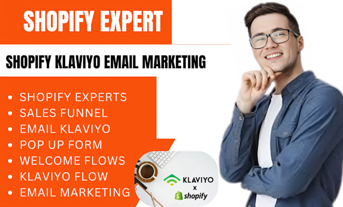 Gig Preview - Set up shopify klaviyo email marketing flows activecampaign for ecommerce sales