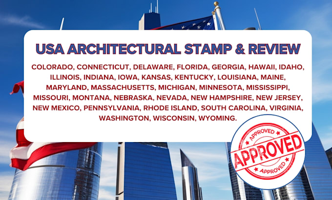 Gig Preview - Do architectural stamp, pe stamp, mep stamp sign and seal for usa city permit