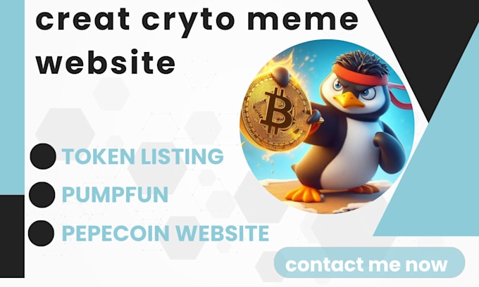 Gig Preview - Create crypto memecoin website for you