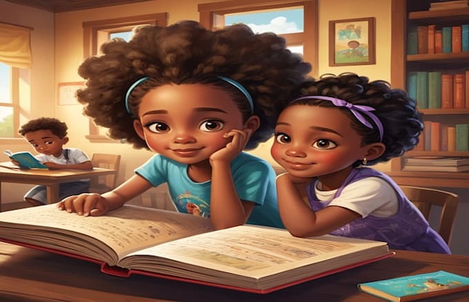 Gig Preview - Do african american children story book illustration ,children book illustration