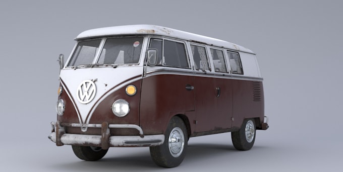 Gig Preview - Build 3d bus model, school bus,3d van model,3d school bus wrap,exterior texture