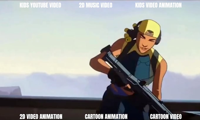 Bestseller - 2d music video,cartoon music video, 2d animation, kids youtube, cartoon animator