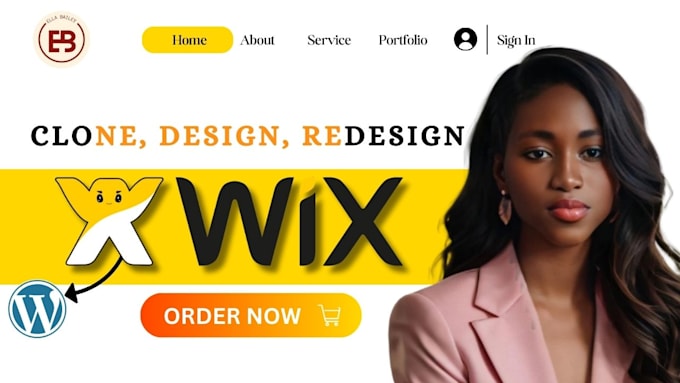 Gig Preview - Copy clone wix website redesign design convert migrate wix to wordpress website