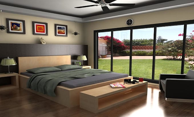 Gig Preview - Do photorealistic rendering, 3d interior designer, interior render visualization