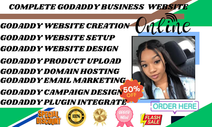 Gig Preview - Godaddy website redesign godaddy website design develop godaddy website seo ads