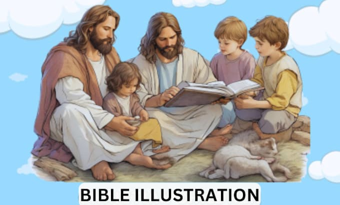 Gig Preview - Create bible illustrations, christian children book, kids book illustration