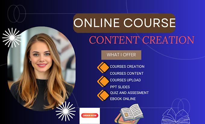 Gig Preview - Create online course content, thinkific course creation, ebook online course