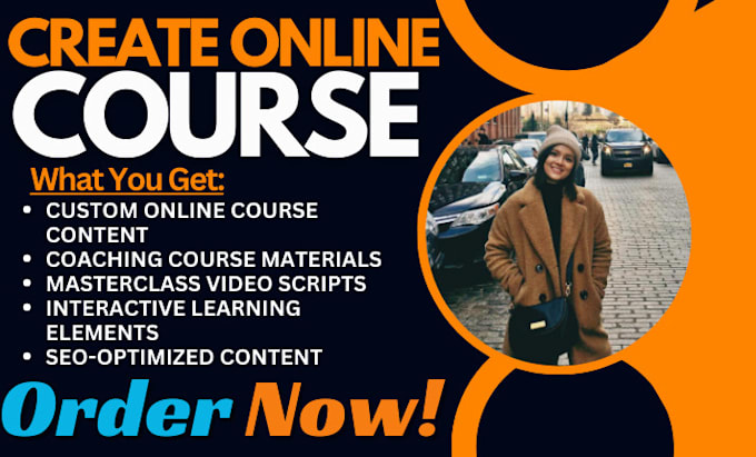 Gig Preview - Create online course, coaching course content, masterclass video course content