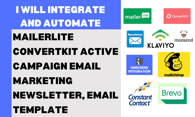 Gig Preview - Setup mailerlite convertkit automation active campaign newsletter email template