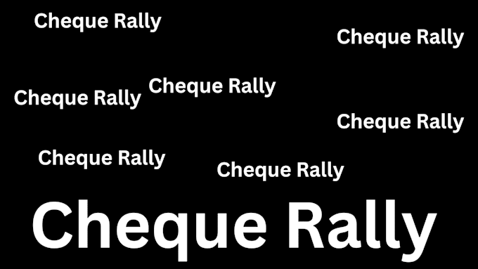 Bestseller - help you attend cheque rally