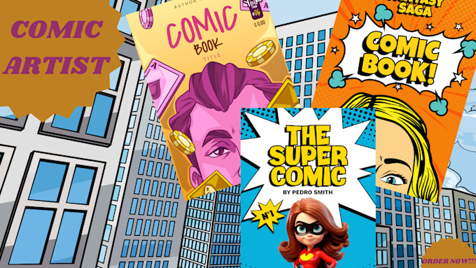 Gig Preview - Create comic book, webtoon, comic art and illustrations