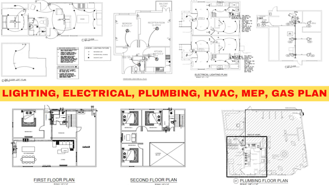 Gig Preview - Do lighting design, electrical control system, mep, hvac, plumbing house drawing