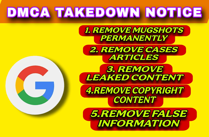 Gig Preview - Takedown remove unwanted google search bad negative page,article,news, letter