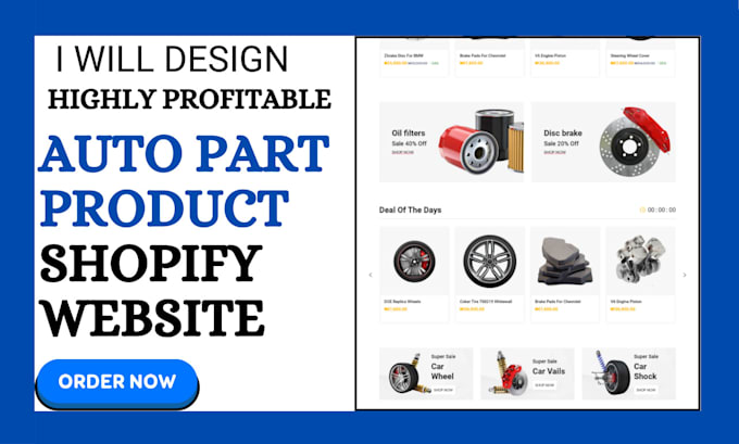 Bestseller - design a stunning autopart shopify website