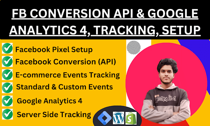 Gig Preview - Setup google analytics, facebook capi, server side tracking pixel