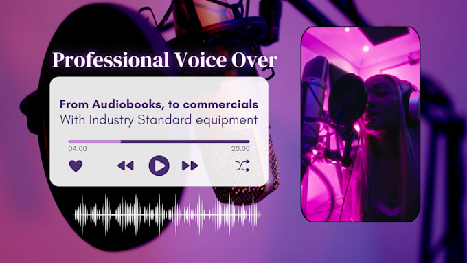 Gig Preview - Record studio quality voice overs for any project