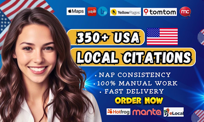 Bestseller - do 350 USA local citations, HQ business directories, directory submission