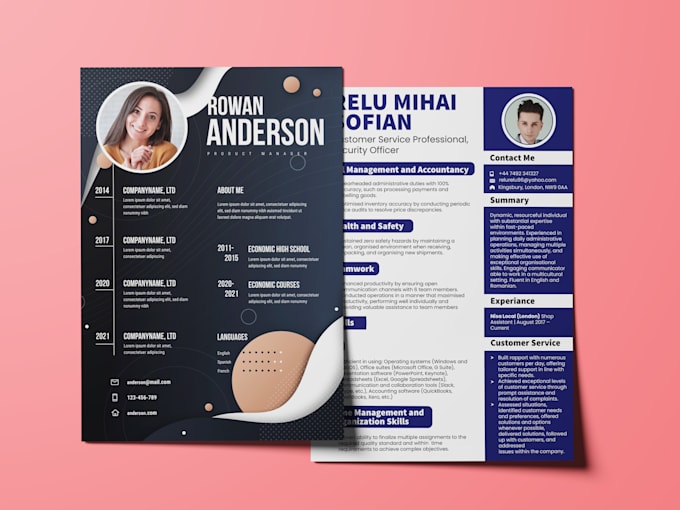 Gig Preview - Make professional resume design or modern cv design one hour