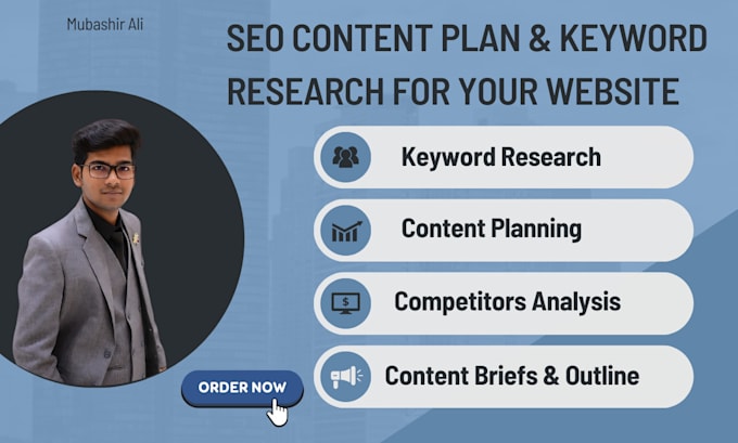 Gig Preview - Do SEO content plan and keyword research for your website