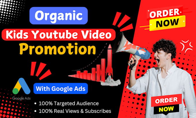 Gig Preview - Do organic kids youtube video promotion to rank your channel