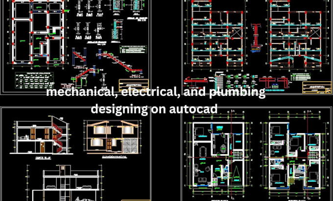 Gig Preview - Mechanical, electrical, and plumbing designing on autocad