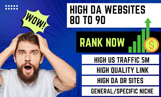 Gig Preview - Publish high da guest post with dofollow backlink da80 guest posting