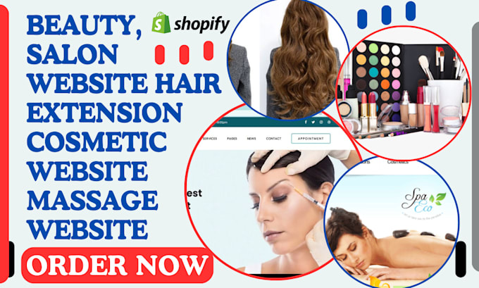 Gig Preview - Spa beauty website salon hair extension cosmetic website fashion message website