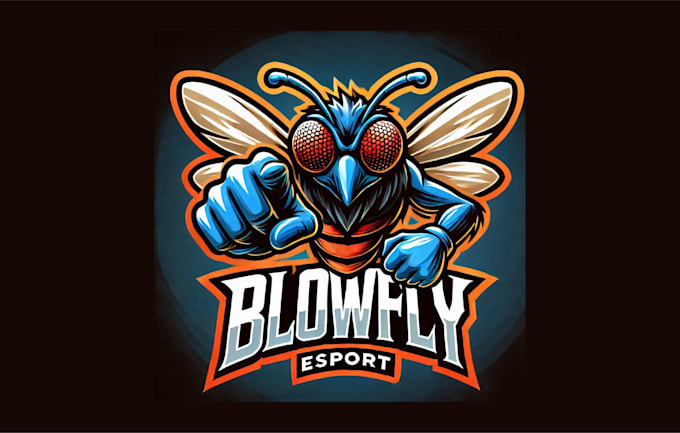 Gig Preview - Design modern blowfly mascot logo with a free vector file