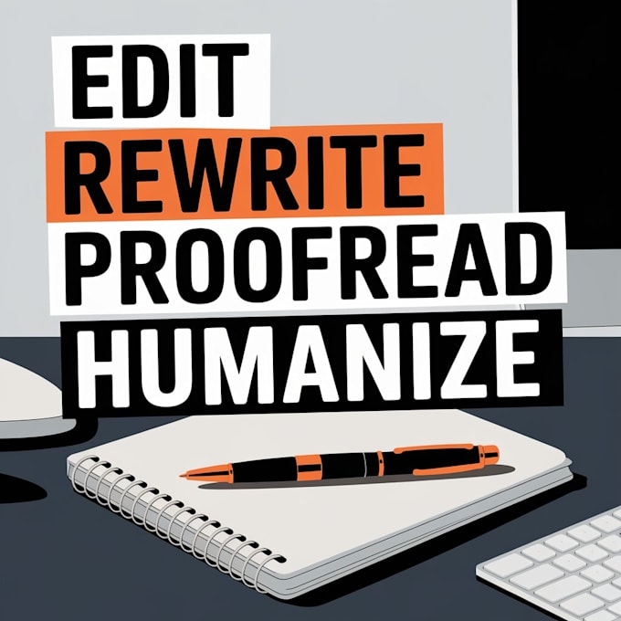 Gig Preview - Edit, rewrite, proofread, and humanize ai content perfectly