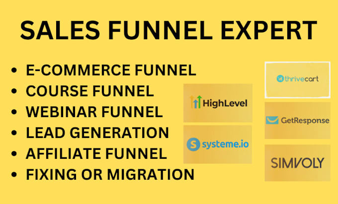 Gig Preview - Do thrivecart system io clickfunnels gohighlevel simvoly sales funnel