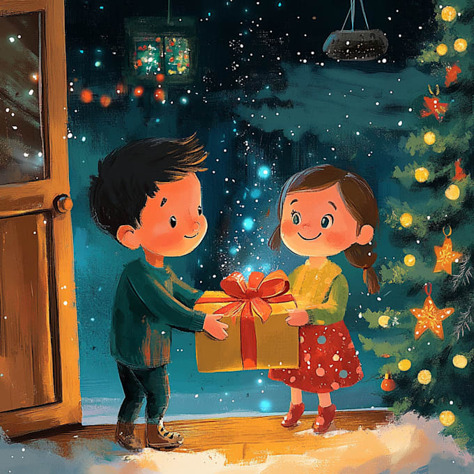 Gig Preview - Do christmas children story book illustration and kids