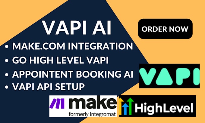 Gig Preview - Do make com automation, integrate vapi ai  call agent with make, gohighlevel