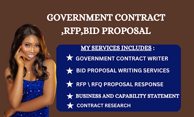 Bestseller - write government contract proposal bid proposal rfp rfq