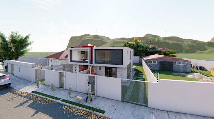 Gig Preview - Remodel 3d house in 3ds max, mockup interior design, landscape redesign, 3ds max