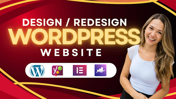 Gig Preview - Do design and redesign wordpress website for online presents