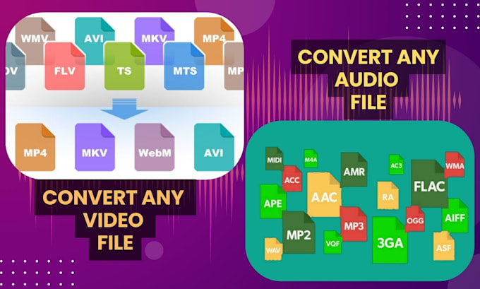 Gig Preview - Convert any audio and video file within very short time