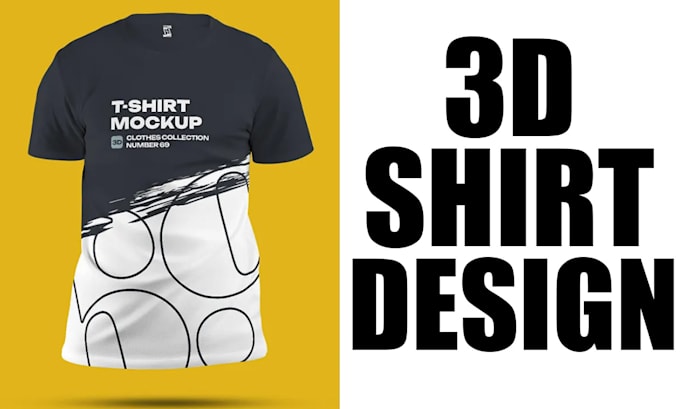 Gig Preview - Create a 3d t shirt design and mockup animation video