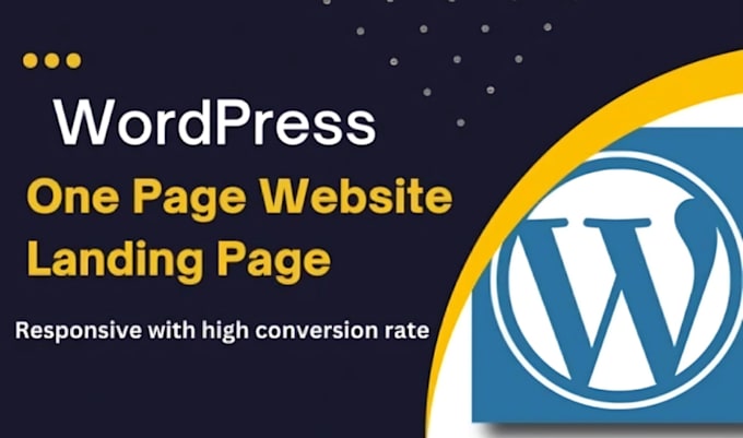 Gig Preview - Build responsive wordpress landing page, and elementor landing page design