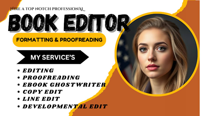 Gig Preview - Edit and proofread your fiction novel, ebook ghostwriter, developmental book