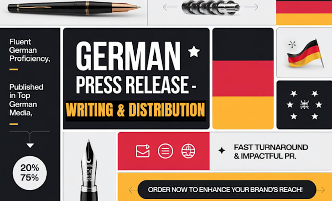 Gig Preview - Do a professional german press release and publish it