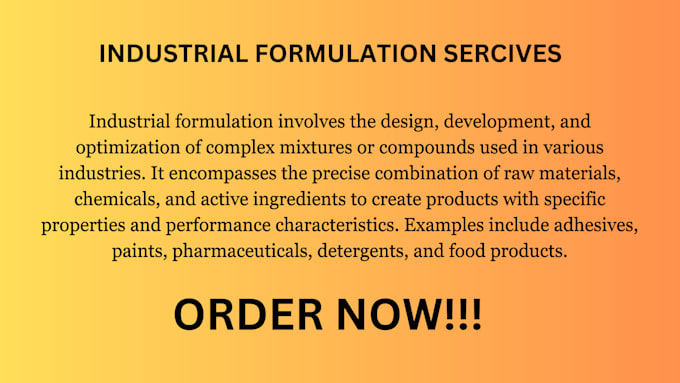 Bestseller - develop industrial and chemical formulation of any product