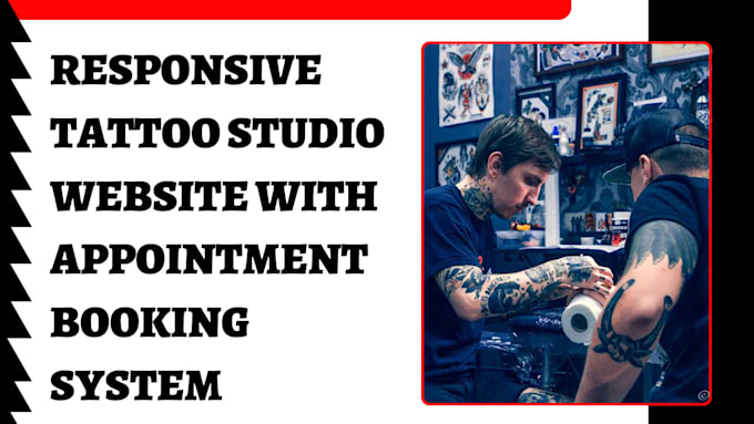 Gig Preview - Design responsive tattoo studio website with appointment booking system