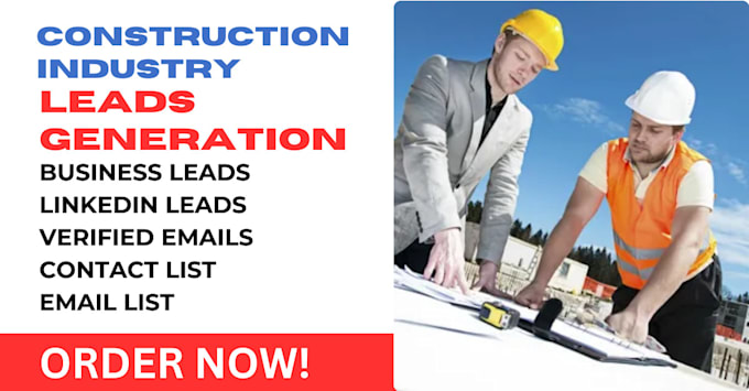 Gig Preview - Do b2b construction industry lead vetted email list business