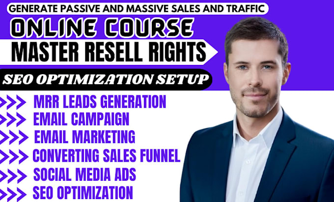 Gig Preview - Promote master resell rights, online course marketing to enhance passive income