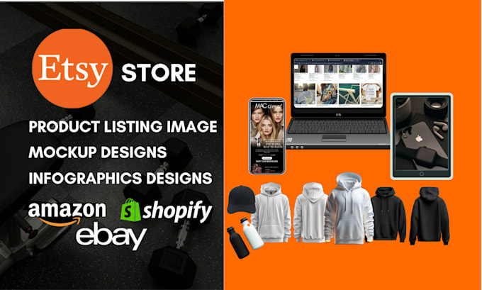 Gig Preview - Design etsy listing images mockup shopify ebay amazon product infographics