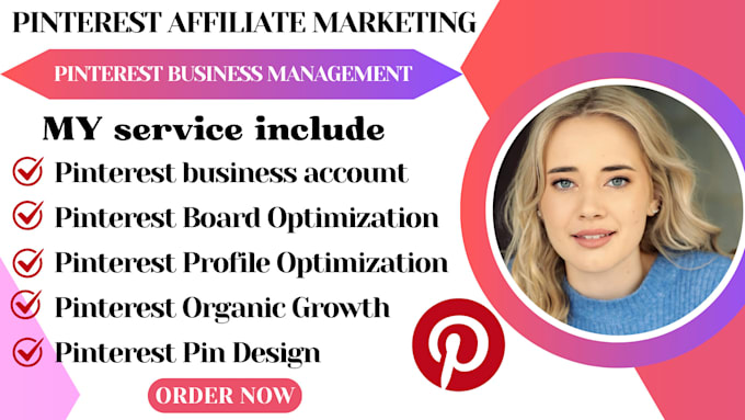 Gig Preview - Do effective pinterest affiliate marketing, plnterest business account manager