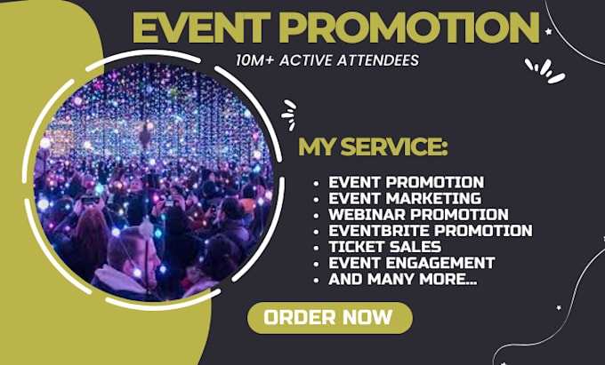 Gig Preview - Promote eventbrite, ticket booking, conference, webinar, event marketing webinar