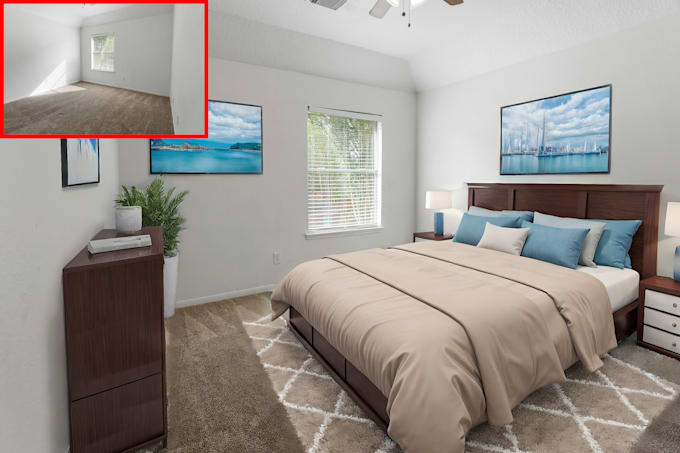 Gig Preview - Do high end virtual staging render for real estate photos