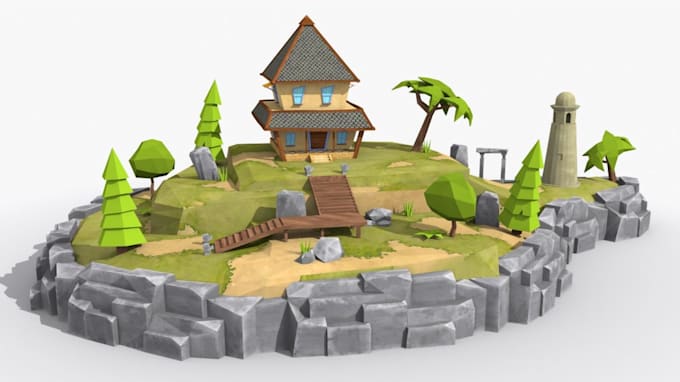 Gig Preview - Model and build 3dstylized terrain and for 3d building for tabletop gaming, stl